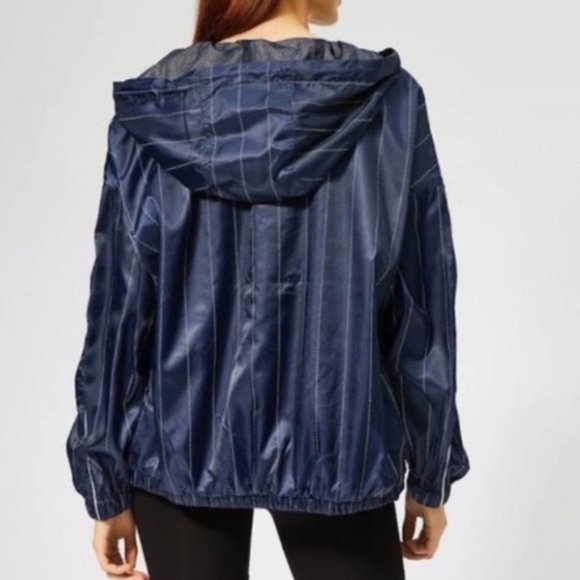 IVY PARK Baseball Pinstripe Hoodie Bomber Jacket L - Picture 14 of 16